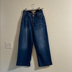 Women's Blue Wide-Leg Jeans